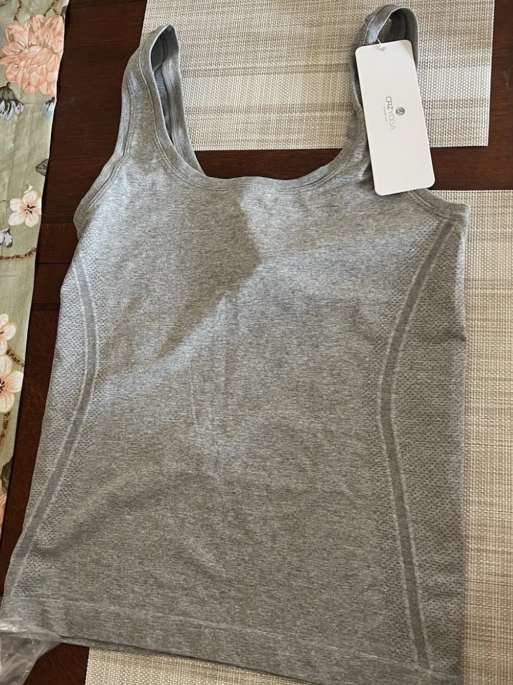 CRZ Yoga Tank Top, Grey  Size US 0 -2    XS UK 8 New with Tags,